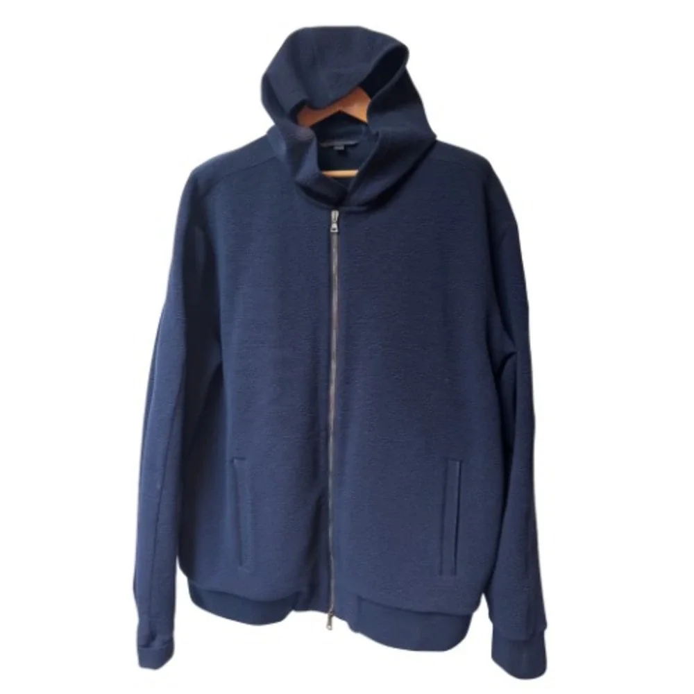 John Varvatos Men's Blue Navy Zip Up Soft Hoodie Size XL - Picture 1 of 4
